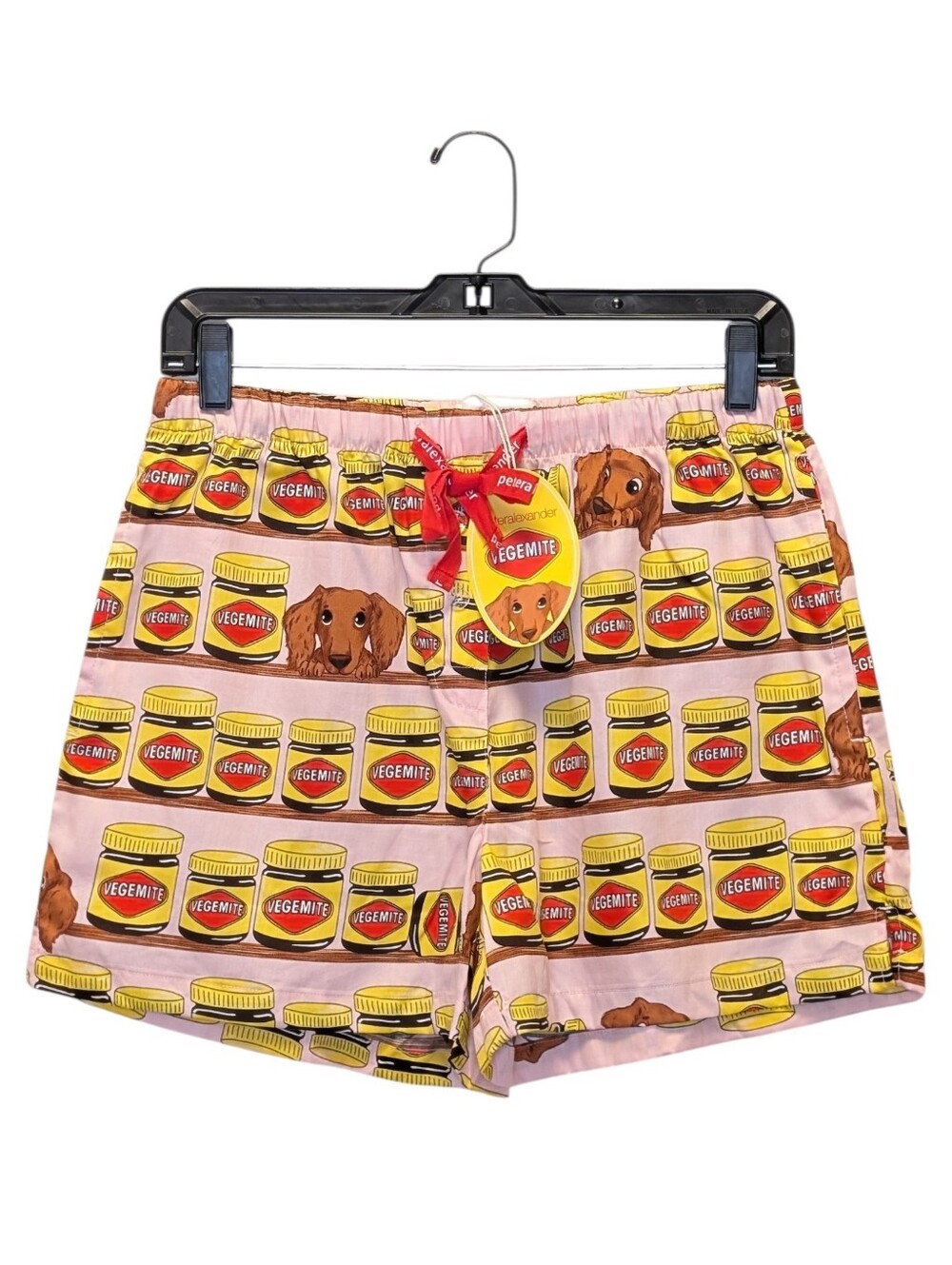 NWT Peter Alexander Vegemite Dachshund Pink Pajama Shorts Soft Cozy Cotton M